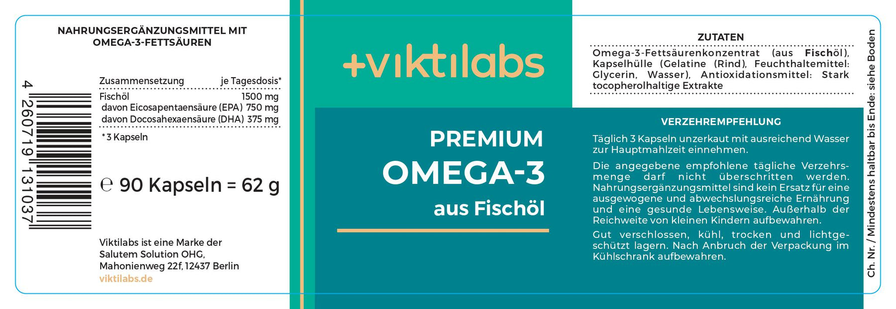 Oferta NL Omega-3 Cápsulas de aceite de pescado
